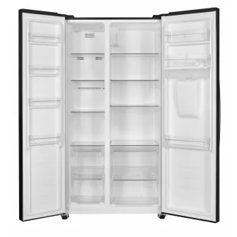 Side by Side FRAM FSBS-HM440NFBKWDE++, No Frost, 439 L, Clasa E, Dozator apa, Negru