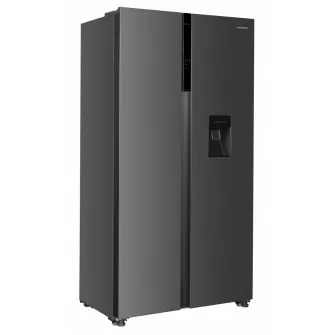 Side by Side HEINNER HSBS-HM439NFINVXWDD, No Frost, 439 L, Clasa D, Dozator apa, Aspect Inox