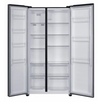 Side by Side HEINNER HSBS-HM442NFINVDGE++, No Frost, 442 L, Clasa E, Gri antracit texturat