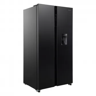 Side by Side HEINNER HSBS-HM592NFDXWDE++, No Frost, 592 L, Clasa E, Dozator apa, Inox antracit