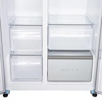 Side by Side HEINNER HSBS-HM592NFDXWDE++, No Frost, 592 L, Clasa E, Dozator apa, Inox antracit