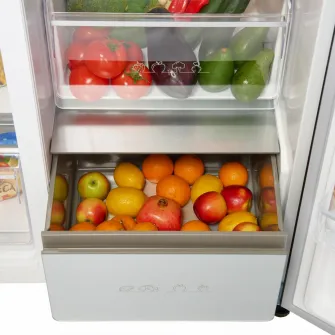 Side by Side HEINNER HSBS-HM592NFDXWDE++, No Frost, 592 L, Clasa E, Dozator apa, Inox antracit