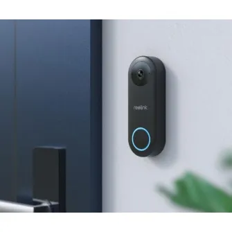 Sonerie video Reolink WiFi; D340W Rezolutie video: 5 Megapixeli (2560 ? 1920) Day/night: IR cut filter Unghi de vizualizare: 180° (diagonala) Functii speciale: detectare persoane Microfon: incorporat Difuzor: incorporat Comunicare bidirectionala: Da Aplic