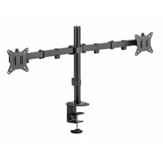 Suport 2 monitoare SeriouxMM66-C024, brat articulat monitor, compatibilitate dimensiune ecran 17''-32'', greutate maxima suportata: (per ecran): 9kg, VESA: 75x75, 100x100, inclinare: +45°~-45°, pivotare: +90°~-90°, rotatia ecranului: + 180°~-180°, instala