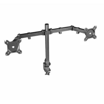 Suport Monitor Trust GXT 1120 Mara Dual Monitor Arm, montare birou, 510 x 860 x 115mm, VESA, 2.6 kg, negru