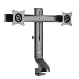 Suport monitor de birou Neomounts FPMA-D860DBLACK; pentru display-uri cu diagonale 10''-27'', sistem de prindere VESA 75x75~100x100, suporta 2 ecrane, greutate maxima suportata 7kg per ecran, full motion, tilt +10°, -10°, swivel +10°, -10°, +180°, -180°; 