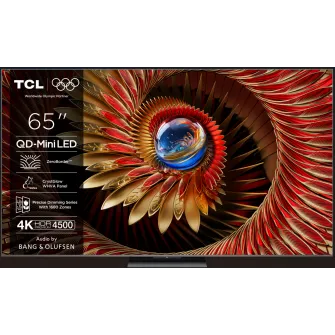 Televizor TCL QD-MiniLED 65Q8C, 164 cm, Smart Google TV, 4K Ultra HD, 144Hz, Bang & Olufsen