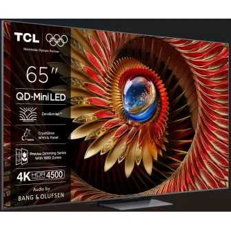 Televizor TCL QD-MiniLED 65Q8C, 164 cm, Smart Google TV, 4K Ultra HD, 144Hz, Bang & Olufsen