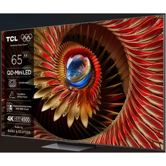 Televizor TCL QD-MiniLED 65Q8C, 164 cm, Smart Google TV, 4K Ultra HD, 144Hz, Bang & Olufsen
