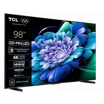 Televizor TCL QD-MiniLED 98C61K, 248 cm, Smart Google TV, 4K Ultra HD, 144Hz, Onkyo