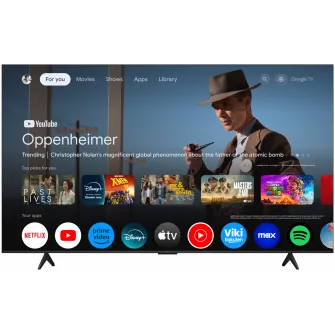 Televizor TCL QLED 85T69C, 215 cm, Smart Google TV, 4K