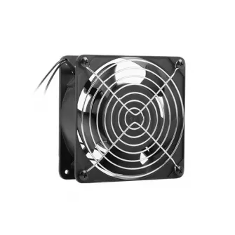 Ventilator pentru dulapuri 10'' & 19'' montate pe perete, 230V, 120x120x38 mm, negru