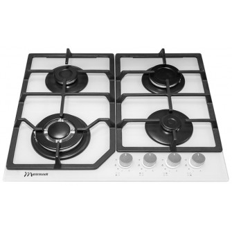 Plita incorporabila cu gaz Mastercook MC-E 4215 G WH Glass