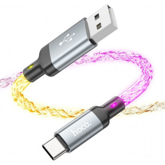 Cablu USB Hoco U112 Shine Type-C Gray