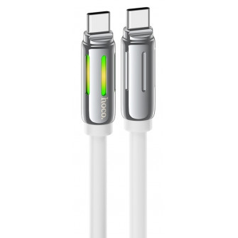 Cablu USB Hoco U136 Prize 60W Type-C to Type-C White
