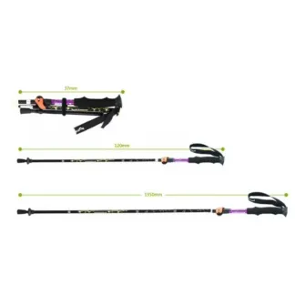 Bat de trekking Paceleader Trekking Pole AT15 Black