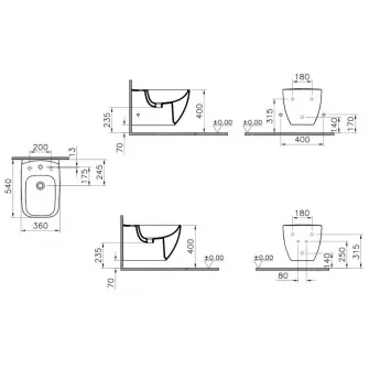 Bideu Vitra Shift (3381241/4394B003-1655)