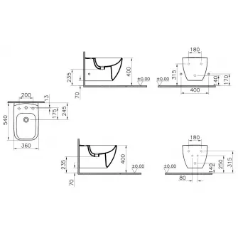 Bideu Vitra Shift (3381241/4394B003-1655)