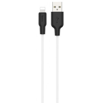 Cablu USB Hoco X21 Plus Lightning 2m Black/White