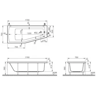 Cada de baie Vitra Neon (52770001000+59990276000)