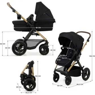 Carucior Kinderkraft Moov 3in1 Pure Air Black (KSMOOV02BLK0000)
