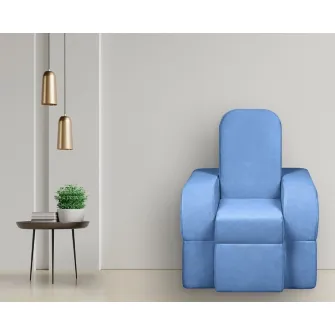 Fotoliu extensibil Edka Terra 3in1 80x180x30 M33 Blue Aquamarine