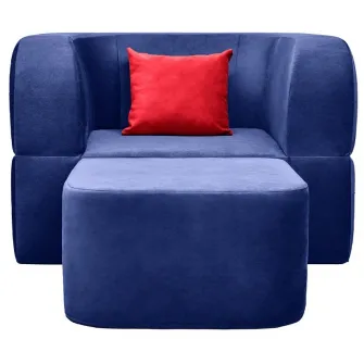 Fotoliu extensibil Edka Vega 100x200x40 M34 Dark Blue