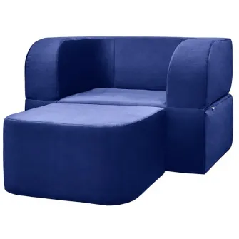 Fotoliu extensibil Edka Vega 100x200x40 M34 Dark Blue