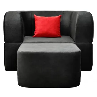 Fotoliu extensibil Edka Vega 120x200x40 M37 Black