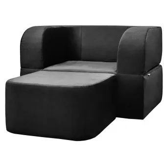 Fotoliu extensibil Edka Vega 120x200x40 M37 Black