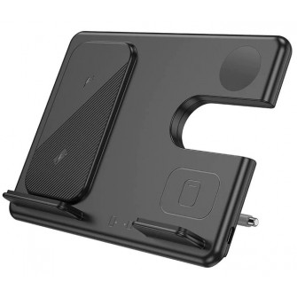 Incarcator Hoco CQ2 Flash Folding 3-in-1 Black