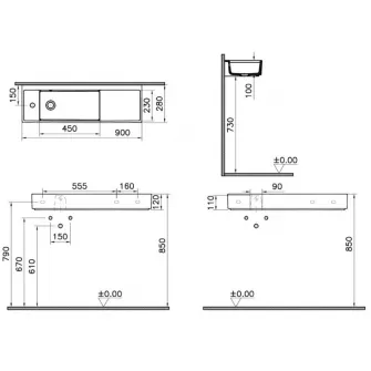 Lavoar Vitra Compact Archplan (7409B003-0028)