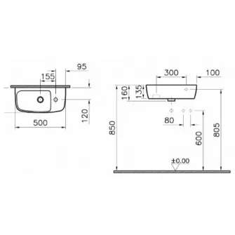 Lavoar Vitra Shift (7070B003-0029)