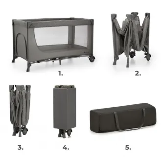 Patut pliabil Kinderkraft Joy2 Dark Grey (KLJOY02DGR00000)