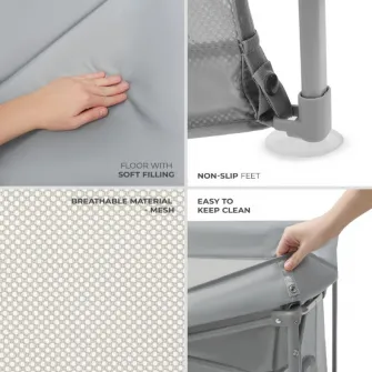 Patut pliabil Kinderkraft Ziki Grey (KLZIKI00GRY0000)