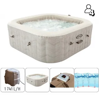 Spa-Jacuzzi gonflabila Intex Chevron Deluxe Square Bubble (28446)