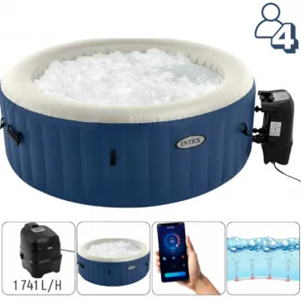 Spa-Jacuzzi gonflabila Intex PureSpa Bubble Blue 28486