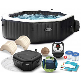 Jacuzzi Intex 28462 PureSpa Jet & Bubble Deluxe 6 locuri, 168 x 218х71, fara pompa de filtrare