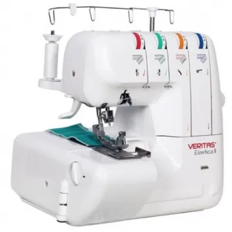 Masina de surfilat Veritas Elastica II, 1,2 ace cu 2, 3 sau 4 fire, 1100 imp/min, iluminare LED, Alb