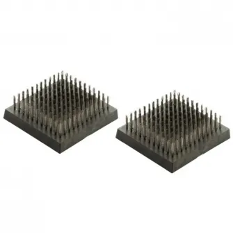 Perie pentru gratar Pure Landmann, 42 cm, zimti din inox, corp din inox, maner cauciucat, capat interschimbabil