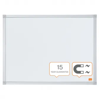 Tabla NOBO Essentials, otel lacuit, 60x45 cm, magnetica, include tavita, alb