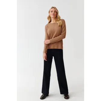 Tatuum, Pulover cu decolteu rotund, Caramel, XL