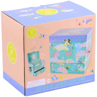 Cutie de bijuterii muzicala pentru copii, Floss & Rock, Fantasy cu 3 sertare