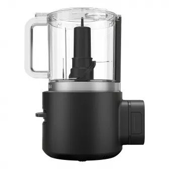 Tocator fara fir KitchenAid Go 5KFCR531BM, cu baterie inclusa, 1,18L, autonomie 25 minute, lama multifunctionala din inox, Negru mat