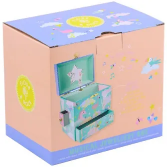 Cutie de bijuterii muzicala pentru copii, Floss & Rock, Fantasy cu 3 sertare