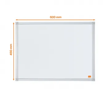 Tabla NOBO Essentials, otel lacuit, 60x45 cm, magnetica, include tavita, alb