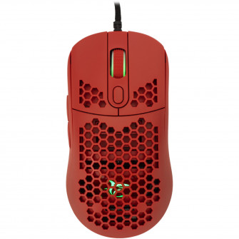 Mouse Gaming cu fir White Shark GALAHAD, 6.400 DPI, 1.000Hz, 66IPS, 20G, Chipset INSTANT A825, Switch-uri HUANO, Butoane Programabile, RGB LED, Cablu braided 1,8m, 101gr., Rubber Coating, Rosu