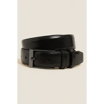 Marks & Spencer, Curea de piele, Negru, 112