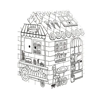 Casuta de colorat pentru copii Bankers Box - Treats 'N Eats