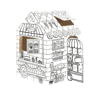 Casuta de colorat pentru copii Bankers Box - Treats 'N Eats